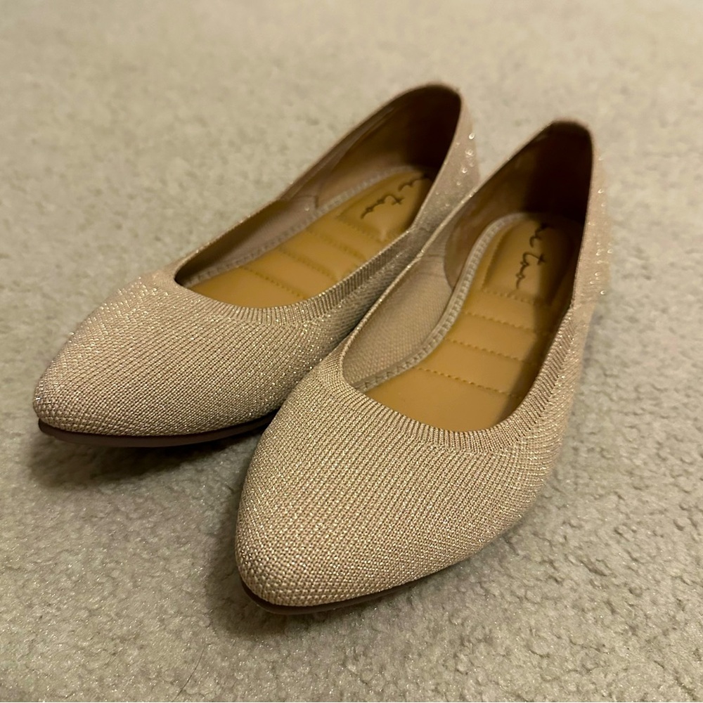Me Too Knit Flats Tan Shimmer